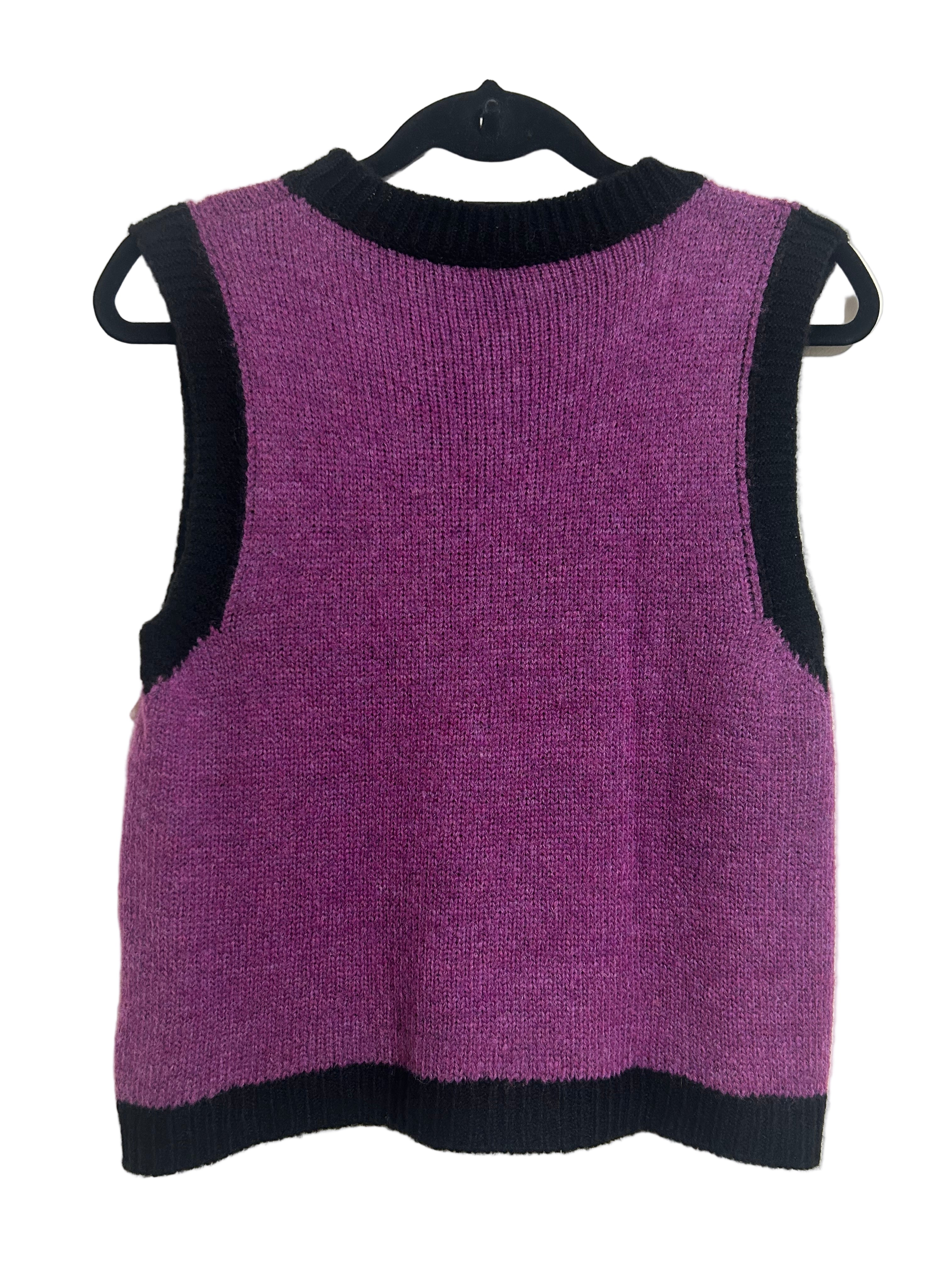 CHALECO MORADO Y NEGRO