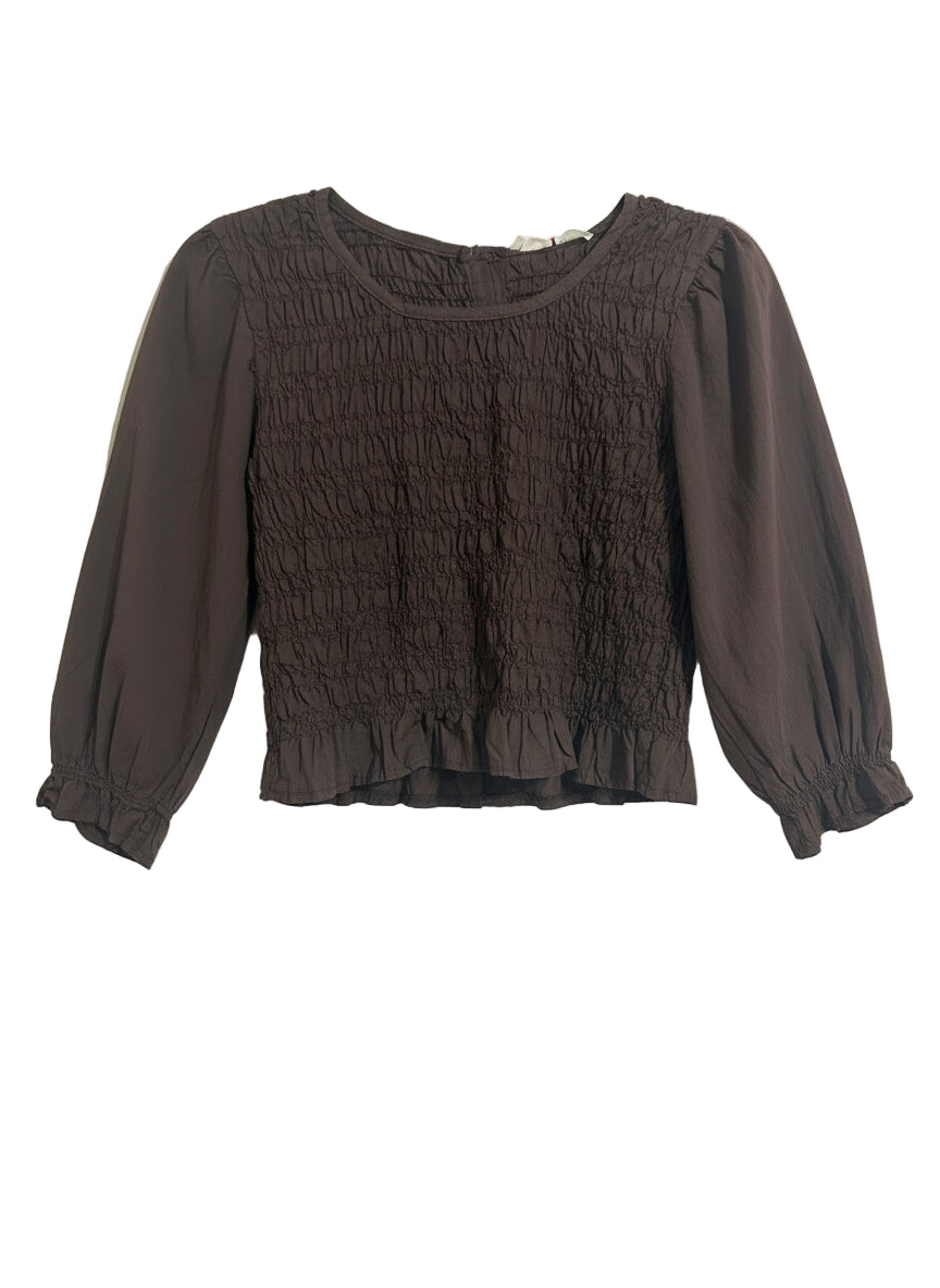 BLUSA FRUNCIDA CHOCOLATE