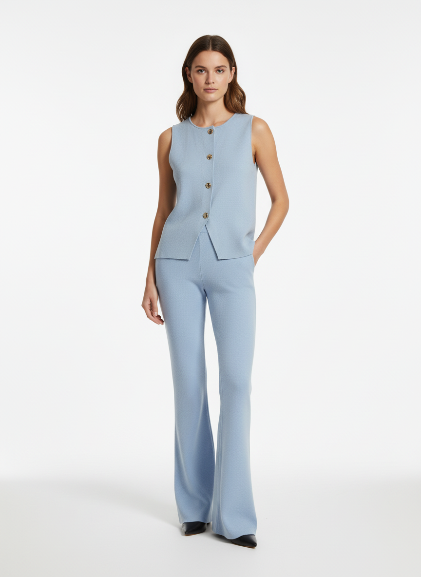 Conjunto de punto de lana fina