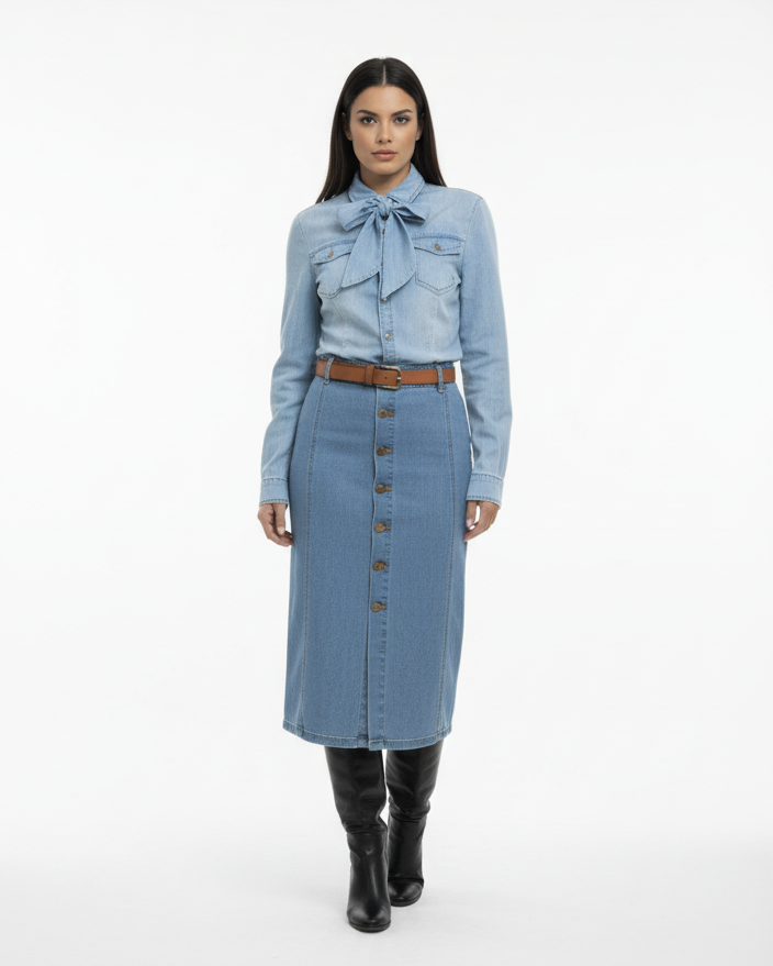 Outfit vaquero completo fondo blanco